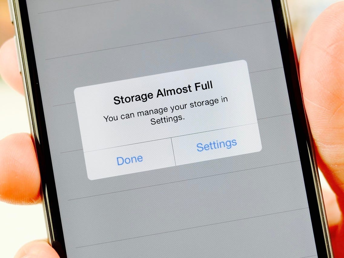 iphone full storage